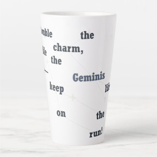 Tasse Latte Gemini Amusant et Inspirant Design Utilisation Quo