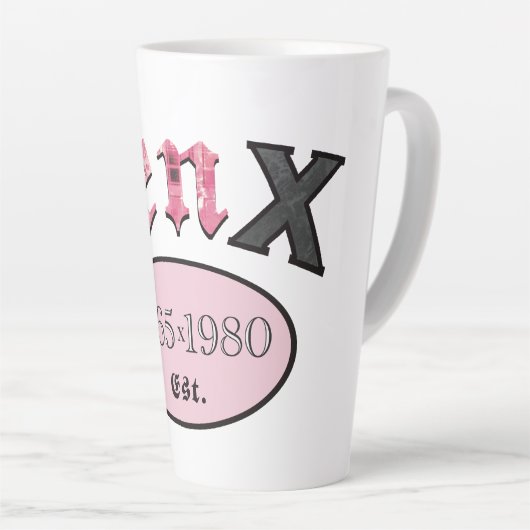 Tasse Latte Gen X 1965-1980 (Angle droit)