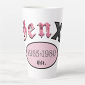 Tasse Latte Gen X 1965-1980 (Devant)