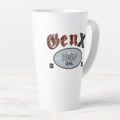 Tasse Latte Gen X (Génération X année 1968) (Angle droit)