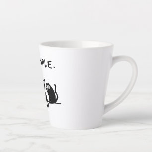 Tasse Latte Gens Bizarres Chats Noirs Drôles
