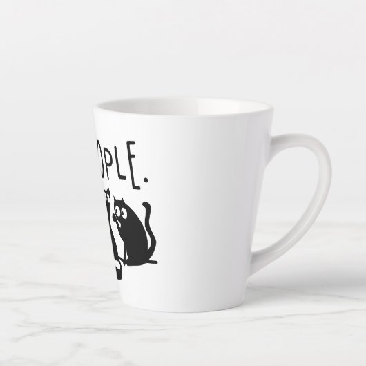 Tasse Latte Gens dégueu Chats mignons Chats noirs (Droite)