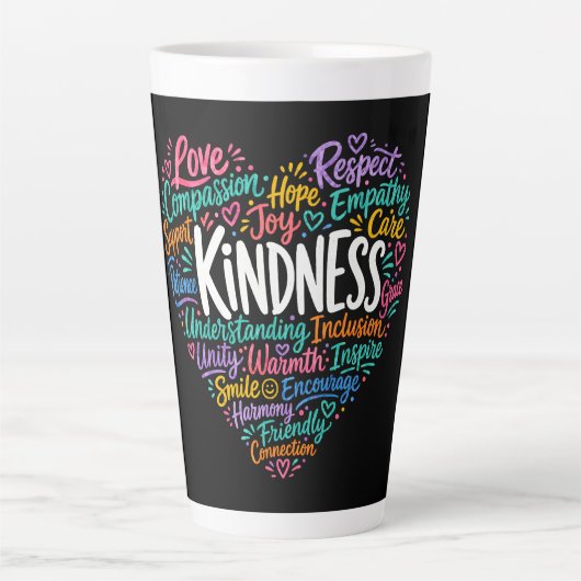 Tasse Latte Gentillesse compassion empathie et respect (Devant)