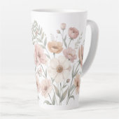 Tasse Latte Gentle Anemone Bouquet Watercolor Softness (Angle droit)