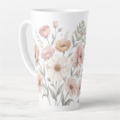 Tasse Latte Gentle Anemone Bouquet Watercolor Softness (Angle gauche)