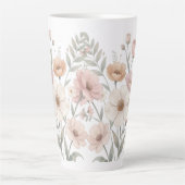 Tasse Latte Gentle Anemone Bouquet Watercolor Softness (Devant)