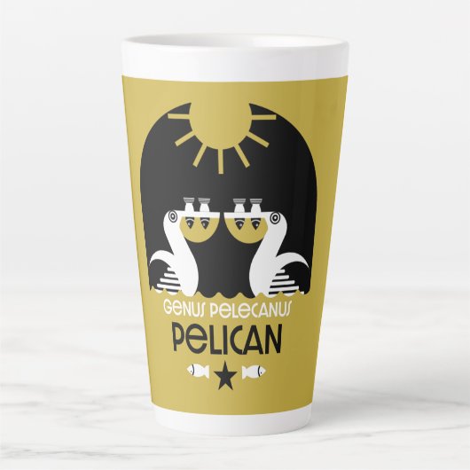 Tasse Latte Genus Pelecanus Bird Art (Devant)