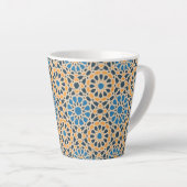Tasse Latte Geometric Moroccan Tile & Orange Pattern (Angle droit)