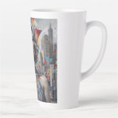 Tasse Latte "Géométrie urbaine: Femme au foyer" (Droite)