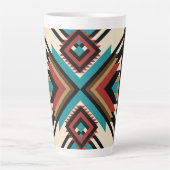 Tasse Latte Géométrique Bohème (Devant)