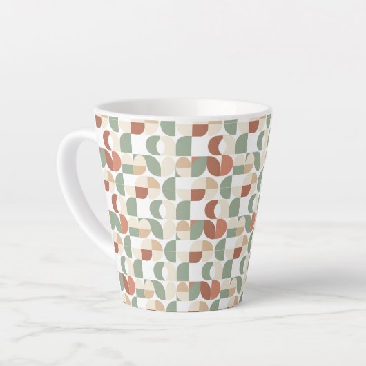 Tasse Latte Géométrique scandinave (Angle gauche)
