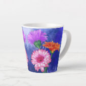 Tasse Latte Gerbera Daisies (Angle droit)