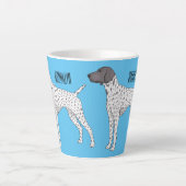 Tasse Latte German Shorthred Pointer dog (Devant)