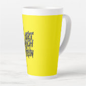 Tasse Latte Get Rich or Die Tryin — Chrome Typography Motivati (Angle droit)