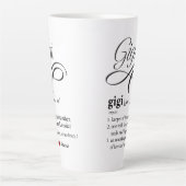 Tasse Latte Gigi, définition, latte (Devant)