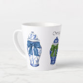 Tasse Latte Ginger Jars Bows Chinoiserie Café (Angle gauche)