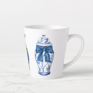 Tasse Latte Ginger Jars Bows Chinoiserie Café