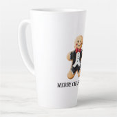 Tasse Latte Gingerbread Homme Cookie en Tuxedo (Angle gauche)