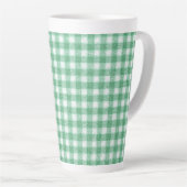 Tasse Latte Gingham vert menthe (Angle droit)
