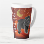 Tasse Latte GINKGO la bouche noire -Texte personnalisable (Angle droit)