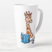 Tasse Latte Giraffe avec livre et boisson (Angle droit)