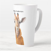 Tasse Latte Giraffe curieuse (Angle droit)
