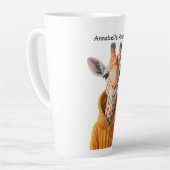 Tasse Latte Giraffe curieuse (Angle gauche)