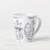 Tasse Latte Girl Power Sculling Boat Thunder_Cove (Angle droit)