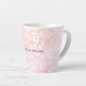 Tasse Latte Girly Blush Pink White Leopard Animal  (Angle droit)