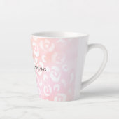 Tasse Latte Girly Blush Pink White Leopard Animal  (Droite)