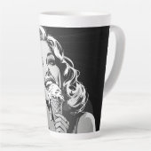 Tasse Latte Glace blonde de style comic graphique BW 50 (Angle droit)