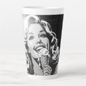 Tasse Latte Glace blonde de style comic graphique BW 50 (Devant)