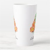 Tasse Latte Gladiolus Mois de naissance Fleur pour août (Devant)