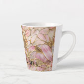 Tasse Latte Glam Gold Chic Pink Peacock (Droite)