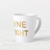 Tasse Latte Glam Or brillant Noël brillant (Angle droit)