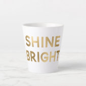 Tasse Latte Glam Or brillant Noël brillant (Devant)