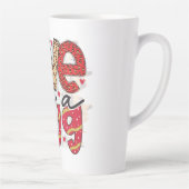 Tasse Latte Glam Parties scintillant Gold Red Luxe Love Valent (Droite)