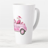 Tasse Latte Glam Santa Pink Car Christmas (Angle droit)