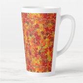 Tasse Latte Glittery Fall Maple Feuilles (Droite)