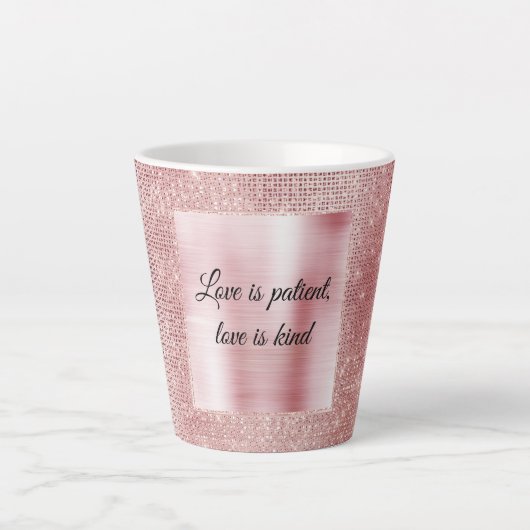 Tasse Latte Glitz rose brillant (Devant)