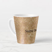 Tasse Latte Glitzy Champagne Gold Sparkam (Angle gauche)