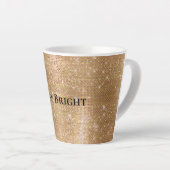 Tasse Latte Glitzy Champagne Gold Sparkam (Angle droit)