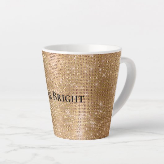 Tasse Latte Glitzy Champagne Gold Sparkam (Angle droit)