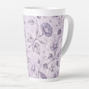 Tasse Latte Glorieuses de matinée élégantes lavande poussiéreu