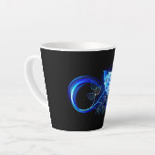 Tasse Latte Glowing infinity with blue rose (Angle gauche)