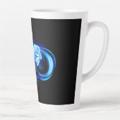 Tasse Latte Glowing infinity with blue rose (Droite)