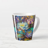 Tasse Latte Glowing Lotus Flowers Trio (Angle droit)