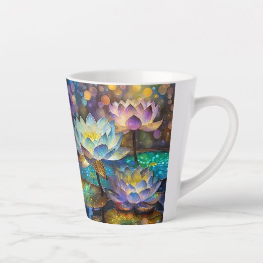 Tasse Latte Glowing Lotus Flowers Trio (Droite)