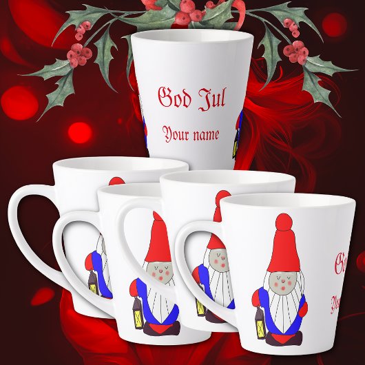 Tasse Latte Gnome de Noël suédois