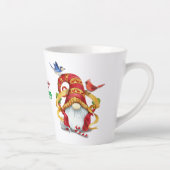 Tasse Latte Gnome de ruban drôle avec les oiseaux (Droite)